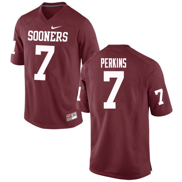 Oklahoma Sooners #7 Ronnie Perkins College Football Jerseys Sale-Crimson